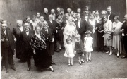 Hochzeitsgesellschaft / Marriage society Zohren-Lenders 08.10.1929 in Düsseldorf/D